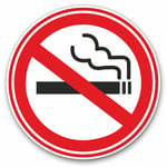 2 x Vinyl Stickers 7.5cm - No Smoking Sign Office Workplace Cool Gift #5472