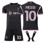 Major League Soccer Messi No.10 Miami International Tröja Hemma Borta Vuxen Barn Fotbollströja Set bästa bästa Borta- Perfet Away Kids 20(110-120cm)