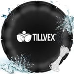 tillvex® Coussin gonflable d’hivernage pour piscine, taille XXL, avec valve de sécurité et double couture, kit de réparation inclus, 300 cm, noir