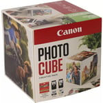 Canon Photo Cube Creative Pack, Green - PG-560/CL-561 Ink with PP-201 Glossy Photo Paper 5x5 (40 Sheets) + Photo Frame - Compatible with PIXMA Printers