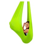 YANFEI Indoor Therapy Swing for Kids with Special Needs Cuddle Up To 440lbs Aspergers and Sensory Integration Child Elastic Parcel Steady Seat Hammock (Color : LIGHT GREEN, Size : 150X280CM/59X110IN)