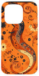 Coque pour iPhone 15 Pro Orange Bohème Paisley Live Weird Funny Naked Mole Rat Art Art