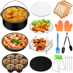 COLFULINE 17 PCS Air Fryer Accessories set, 7 inch General Air Fryer Accessories Kit for Over 3.2 L Air Fryers, Ninja, Philips, Cosori, Tower Airfryer, Deep Fryer Accessories Set Fit All 3.2QT - 7.2QT