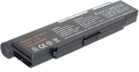 Kompatibelt med Sony Vaio VGN-AR690U, 11.1V, 6600 mAh