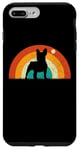 Coque pour iPhone 7 Plus/8 Plus Amant de bouledogue français rétro vintage silhouette de