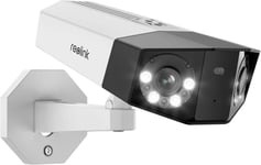 4K Outdoor Caméra Surveillance À Double Objectif Vision 180°, Caméra Ip Poe Extérieure, Détection Personne/Véhicule/Animaux, Vision Nocturne Couleur, Audio Bidirectionnel, Étanche,[CAM07603]