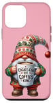 Coque pour iPhone 12 mini Pink Christmas Must Haves For Girls Cute Xmas Coffee Gnome