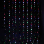 WeRChristmas 1.2 x 1.2 m 240 LED Lights Water Fall Effect Curtain Net Christmas Lights with 5 m Lead Wire, Multi-Colour