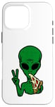 Coque pour iPhone 16 Pro Max Alien Loving Pizza, ET, vaisseau spatial, zone 51, OVNI, UAP, DRONE