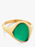 Monica Vinader Rio Green Onyx Ring, Gold