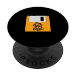 Retro Nostalgia I'm This Old Floppy Disk Birthday Tech PopSockets PopGrip Adhésif