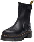 DR MARTENS Femme Audrick Chelsea Hi Boots, Black Nappa Lux & Black Ajax & Black Soft Patent PU, 42 EU