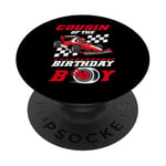 Cousin de The Birthday Boy Pit Crew Race Car Matching Family PopSockets PopGrip Adhésif