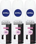 Nivea Anti-Perspirant Deodorant Black & White Invisible Original Women 150ml x 3