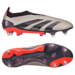 adidas Predator Elite Laceless SG Vivid Horizon - Sølv/Aurora Black/Turbo - Vått gress (SG), størrelse 44