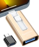 Clé Usb 256 Go Pour Téléphone Portable, Clé Usb C | Stylo Usb 256 Go, Clé Lphone Pour Télécharger Des Photos, 4 En 1 Mémoire Externe Lphone Avec Ios,Android,Micro Usb,Type C/Smartphone,