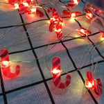 Jul 2m 20 Led String Fairy Lights Garland Dekor Party Xmas Tree Hängande Lampa Inomhus Utomhus Hem Öppen spis Mantel Dekorationer Small Crutch