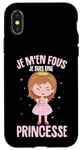 Coque pour iPhone X/XS Je M'en Fous Je Suis Une Princesse Femme Fille Enfant