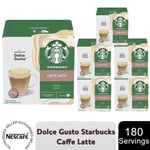 Nescafe Dolce Gusto Starbucks Coffee Pods 15x Boxes / 180 Caps Caffe Latte