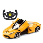 MYRCLMY Remote Control Car, Kids Toys 1/14 Scale Model RC Car Electronic Radio Controlled Vehicle Sports Racing Car Gifts for Boys Children Indoor Games,Yellow