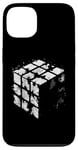 Coque pour iPhone 13 Illustration de journal Magic Cube – Vintage Cube Lover