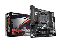 Gigabyte GIGABYTE B550M AORUS Elite (AM4/ AMD/ B550/ Micro-ATX/DDR4/Dual M.2/PCIe 4.0/Realtek GbE LAN/Gaming Carte mère)