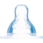 MAM Tétine anatomique - Débit 3 Rapide - Silicone - Lot de 2 - Transparent (Lot de 3)