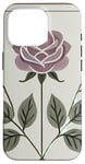 Coque pour iPhone 16 Pro Rose florale botanique, style minimaliste, roses d'amour