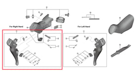 Pääkytkin Shimano Oikea for ST-R8050