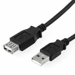 2m Long USB EXTENSION Cable Lead USB 2.0 A Male to Female Extension High Speed