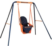 Outdoor Folding Swing Set Safety Seat Frame Garden Play Baby Toddler Kids Childs