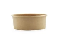 Salatbakst Rund 1090 Ml Ø 165 X 55 Mm Kraft/Pe Brun, 6 Stk X 50 Stk/Eske