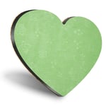 Heart MDF Coasters - Lime Green Science Atom Print Chemistry Physics  #45567