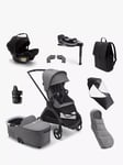 Bugaboo Dragonfly Pushchair & Carrycot, Turtle Air by Nuna Car Seat with Base & Accessories Ultimate Bundle, Grey Melange