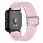 20mm/22mm band för Amazfit Gts 4//2/2e/3/gts2 Mini/gtr 4/3/ pro/gtr2/47mm/stratos Nylon Elastiskt watch Amazfit bipsband 20mm Light Pink