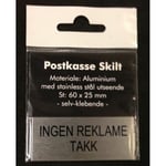 Jernia - Skilt "ingen reklame" f postkasse