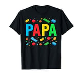 Papa Master Builder Building Bricks Blocks Family Matching T-Shirt