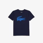 Lacoste Boys Boy's SPORT Tennis Oversized Croc T-Shirt in Navy Cotton - Size 4Y