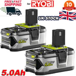 2PACK 18V 5.0Ah Lithium Battery For Ryobi P108 ONE+ Plus RB18L40 RB18L50 P104 UK