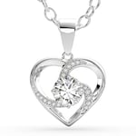 SERASAR Collier Femme Bijoux Argent 925 Sterling Or 18 carats Collier Femme Collier Femme Collier Coeur Pendentif Argent Bijoux Fille Cadeau d'Anniversaire