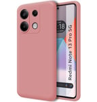 Tumundosmartphone Coque en Silicone Liquide Ultra Douce pour Xiaomi Redmi Note 13 Pro 5G Couleur Rose