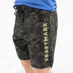 Kraftmark Boardshorts Camo Green Men, Shorts Herr