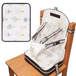 Baby Polar Gear Siège rehausseur portable – Une chaise haute à emporter partout avec une poche intégrée – pour les tout-petits âgés de 1 à 3 ans – Léger, sûr et facile à nettoyer – Comprend un set de