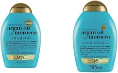 OGX Argan Oil of Morocco Sulfate Free Shampoo for Dry Hair, 385 Ml & Hair Condit