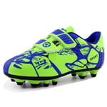 Football Shoes Boys Size 1 Football Boots Girls Running Shoes Kids Astroturf Professional Soccer Training Shoes Non-Slip Competition Sport Shoes Unisex Summer Outdoor Trainers Green