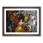 The First Book Of Kings In The Bible By Peter Paul Rubens Classic Painting Framed Wall Art Print, Ready to Hang Picture for Living Room Bedroom Home Office Décor, Walnut A2 (64 x 46 cm)