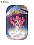 Pokémon- Mini boîte de Collection (Flamigo) de l'expansion Scarlatto et Violetto – Destinées de Paldea du JCC (2 boosters, 1 Feuille d'autocollants et 1 Carte illustrée), 210-60455