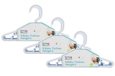 Baby Coat Hangers Small Clothes Hangers First Steps Pack of 24 White