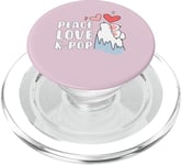 Peace Love K-Pop, Finger Heart, Cat Paw, Saranghae PopSockets PopGrip pour MagSafe