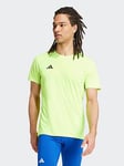 adidas Adizero Essentials Running T-Shirt, Green, Size 2Xl, Men